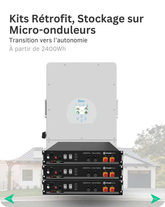 Kits Rétrofit, Stockage sur Micro-onduleurs